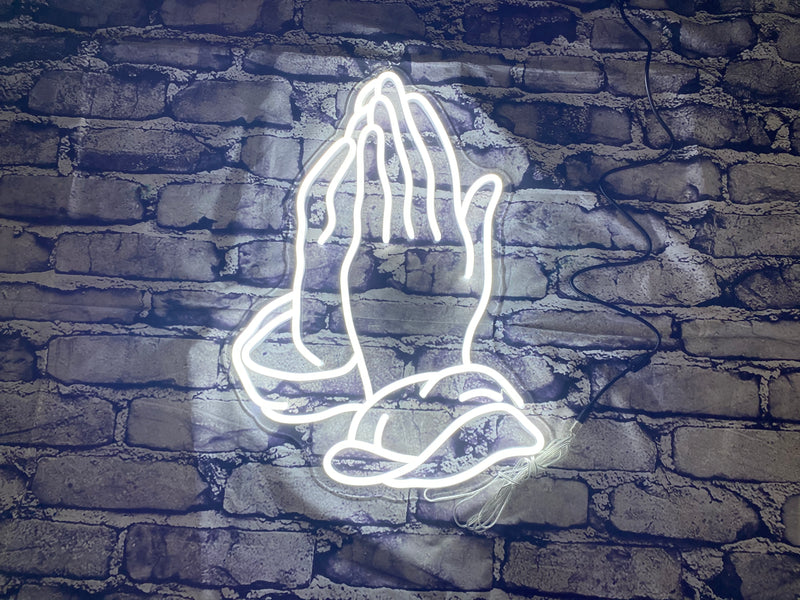 "Prayer Hands"  LED NEON SIGN